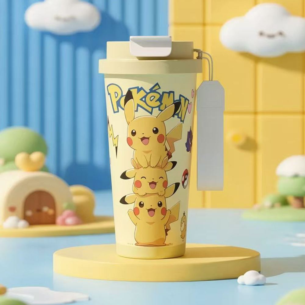Portable Bottle Warmer - Żółty Pokemon Pikachu 520ml Termos ze